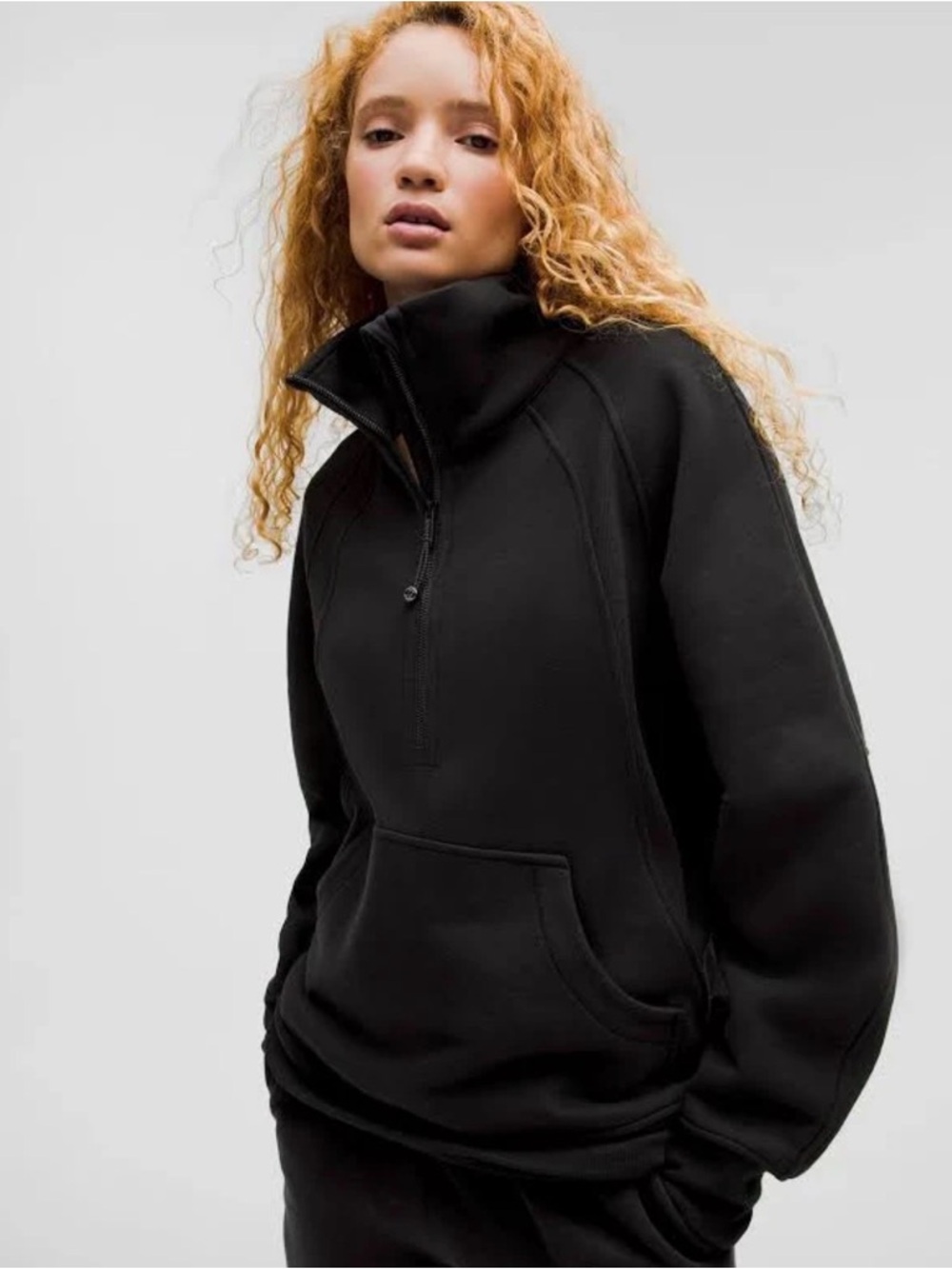 Lululemon Women's Scuba oversized funnel-neck Half Zip Long Pullover Hoodie